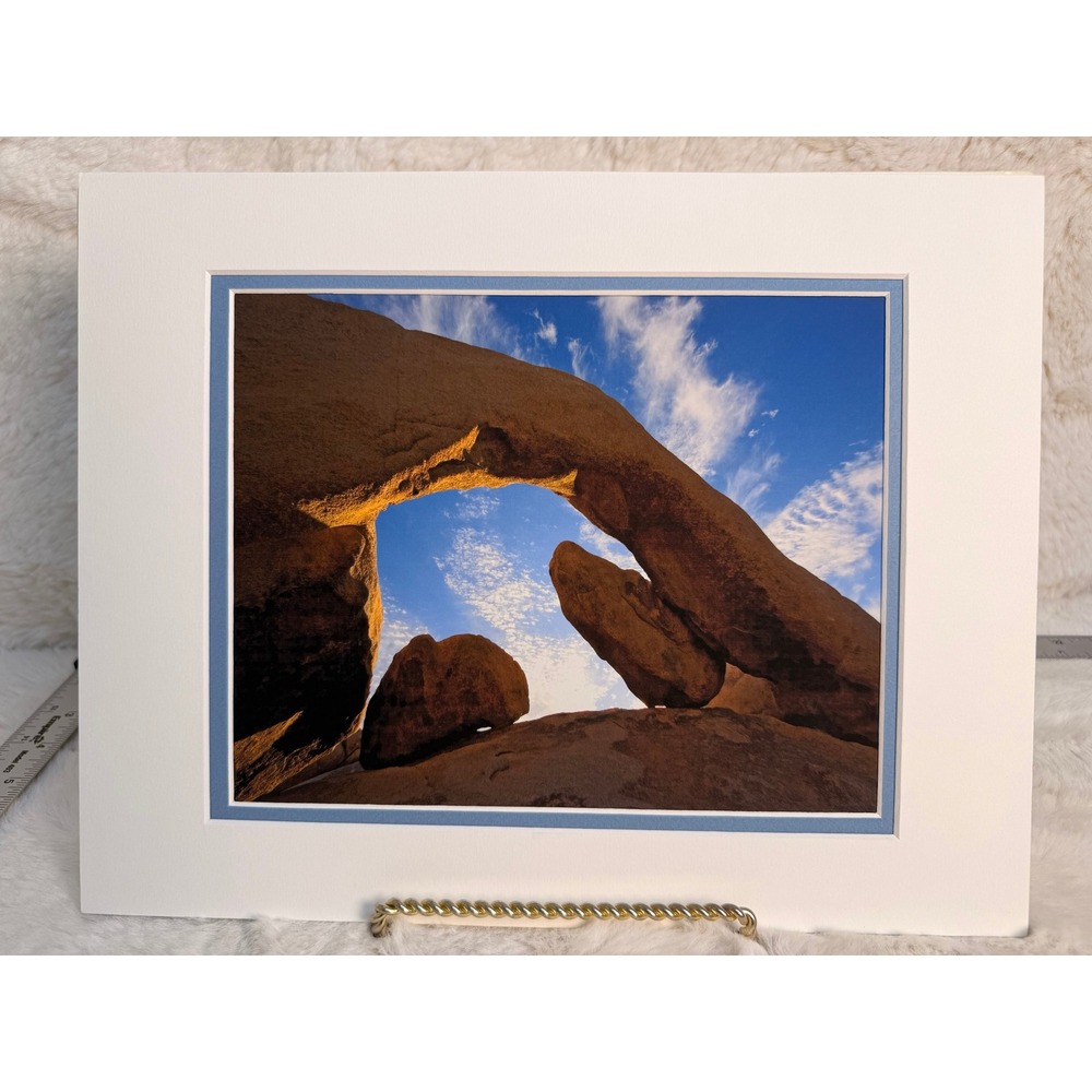 Photography Art Morning at Arch Rock Joshua Tree Signed Matted Photo Print 11x14